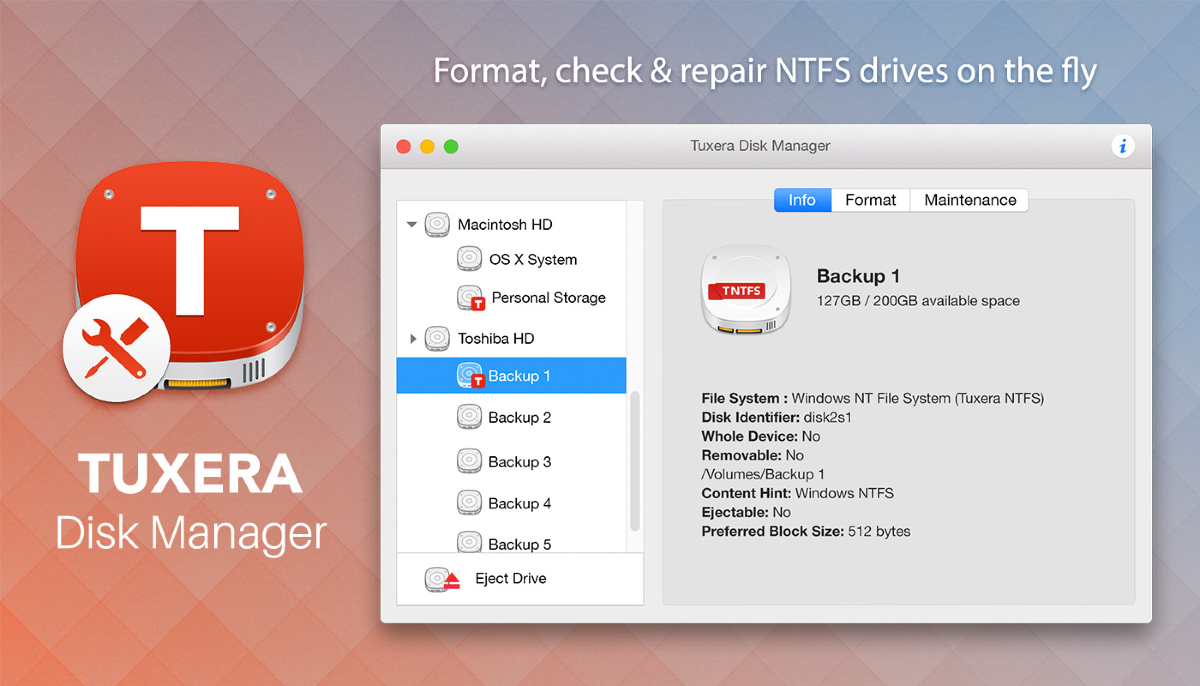 does ntfs for mac show up in applications